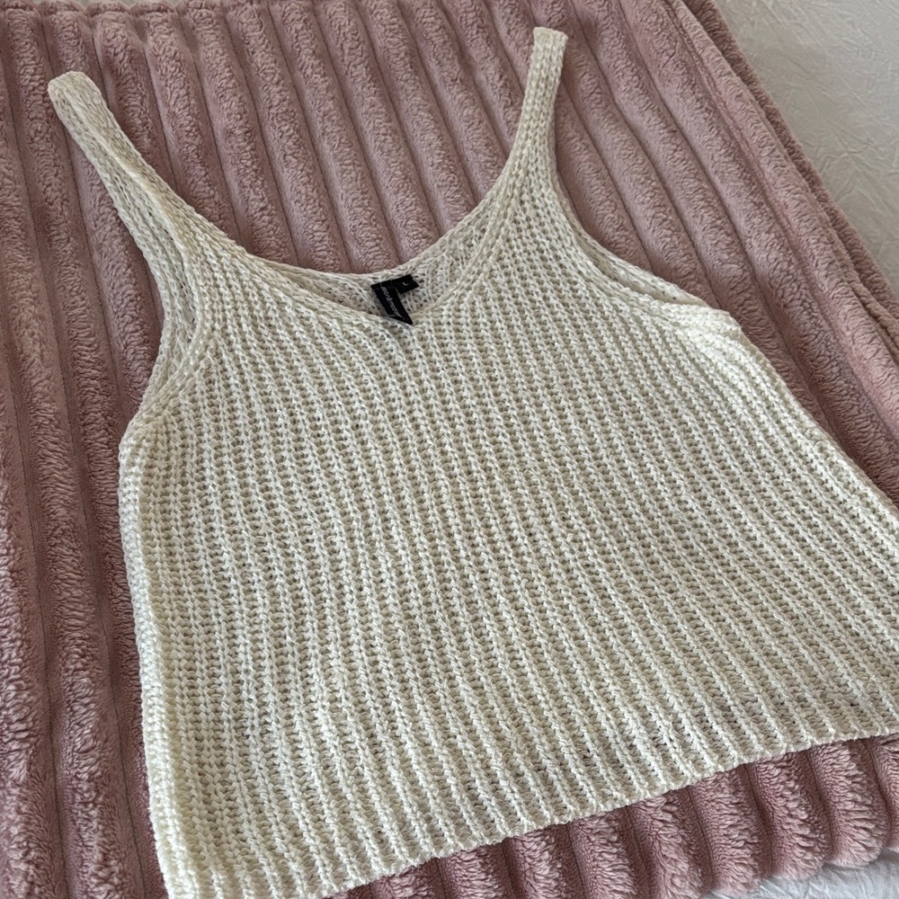 moon & madison Cream Knit Camisole